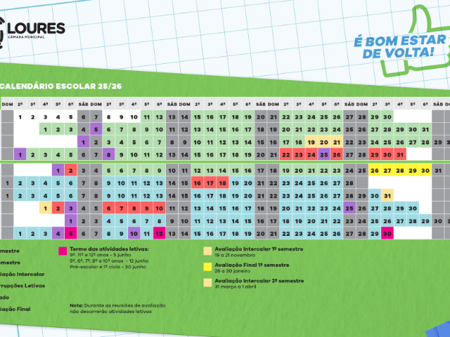 Calendário escolar 2025-2026