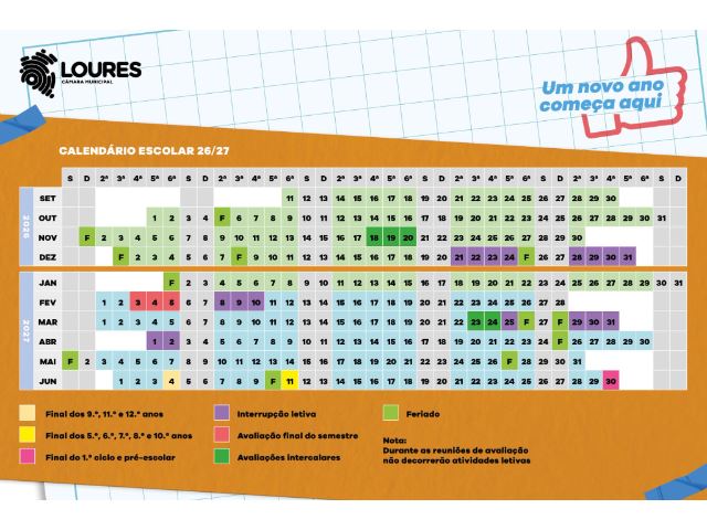 Calendário escolar 2026-2027