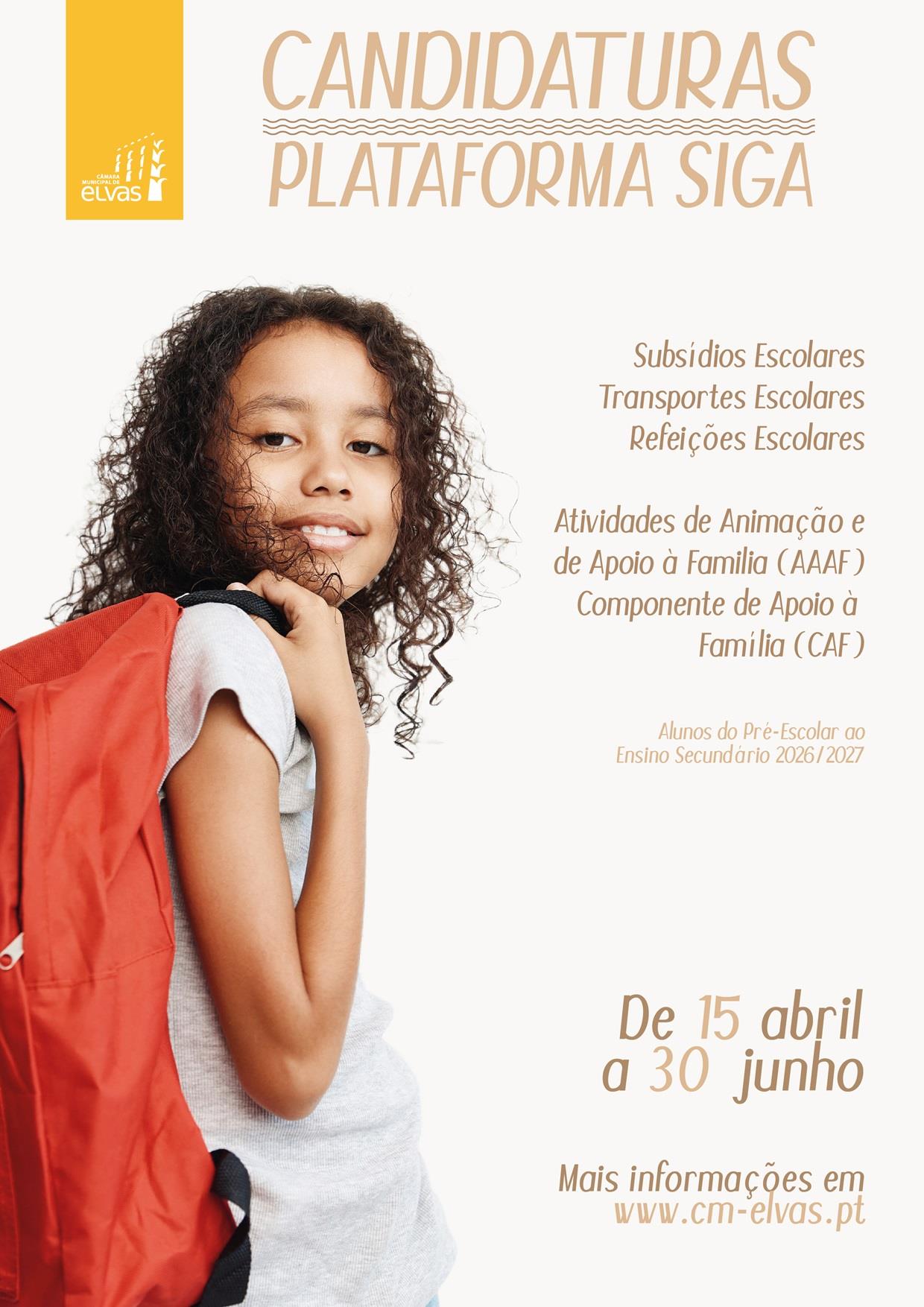 Candidaturas ao SIGA para o ano letivo 26/27