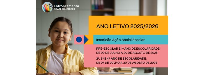 Ano Letivo 2025/2026 | Inscrições ASE | Ensino pré-escolar e 1º Ciclo
