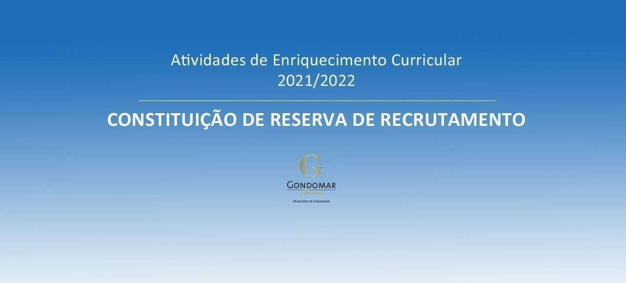 NOVA - CONSTITUIÇÃO DE RESERVA DE RECRUTAMENTO PARA TÉCNICOS/AS NA ÁREA DE ATIVIDADES DE ENRIQUECIMENTO CURRICULAR (AEC)
