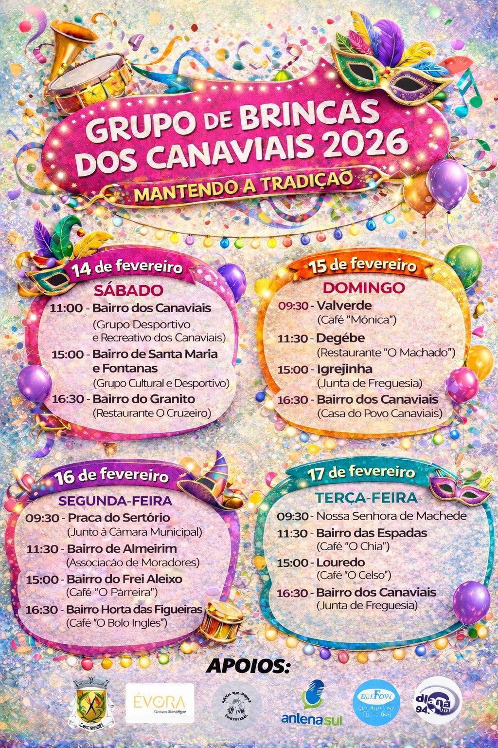 Brincas e Desfile animam o Carnaval em Évora